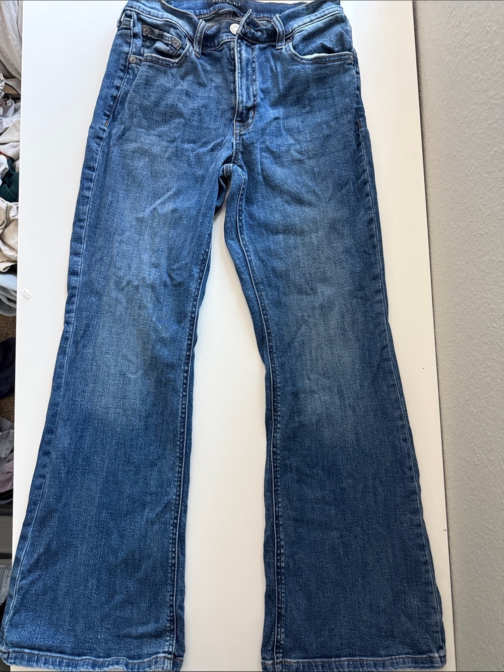 Aeropostale Medium Blue Flared Wide-Leg Jeans